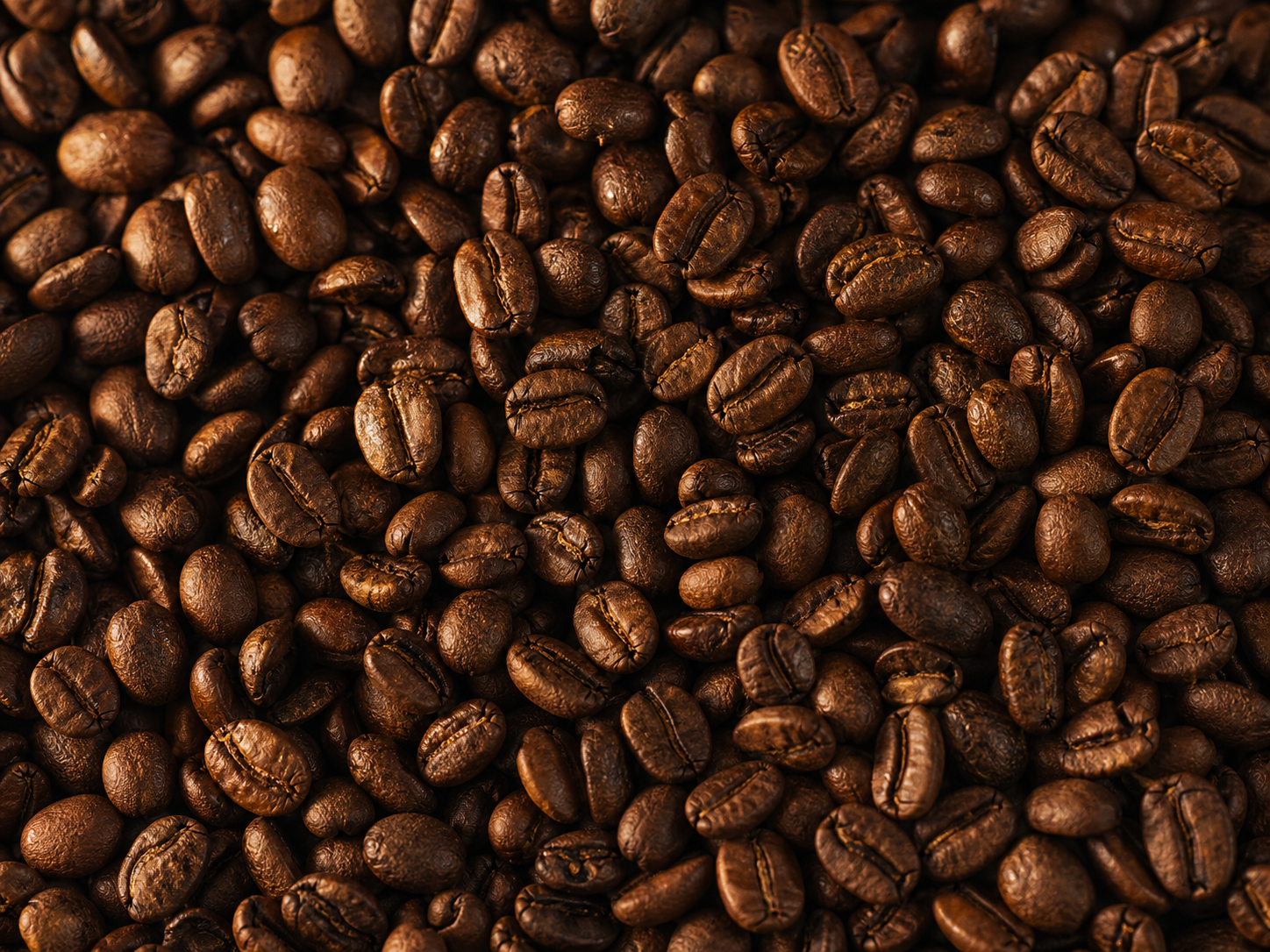 焙煎されたコーヒー豆